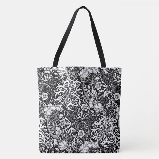 Kunst Nouveau Meerespflanze mit Blumen, Tasche (Vorderseite)