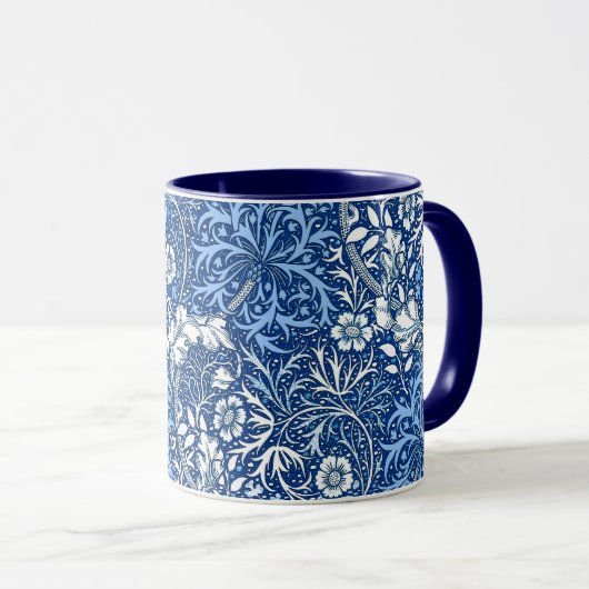 Kunst Nouveau Meerespflanze mit Blumen, Tasse (VorderseiteRechts)