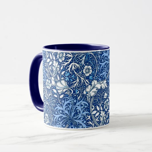 Kunst Nouveau Meerespflanze mit Blumen, Tasse (Vorderseite Links)