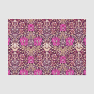 Kunst Nouveau mit Blumen, Pflaume, Beige und Deep Seidenpapier