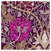 Kunst Nouveau mit Blumen, Pflaume, Beige und Deep Stoff (Nahaufnahme)