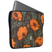 Kunst Nouveau Mohnblumen Laptopschutzhülle (Vorne Rechts)