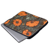 Kunst Nouveau Mohnblumen Laptopschutzhülle (Vorne Knopf)