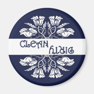 Kunst Nouveau Mohnblumen-Spülmaschinen-Magnet Magnet