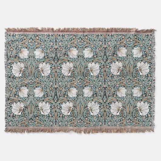 Kunst Nouveau Morris Pimpernel-BlumenWurfs-Decke Decke (Vorderseite)