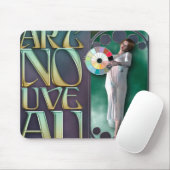 Kunst Nouveau Mousepad (Mit Mouse)