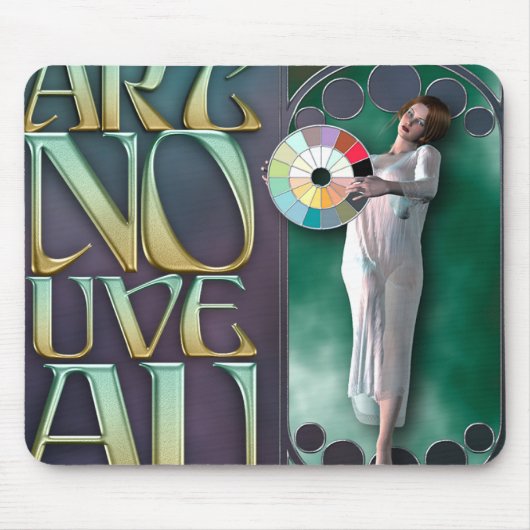 Kunst Nouveau Mousepad (Vorne)
