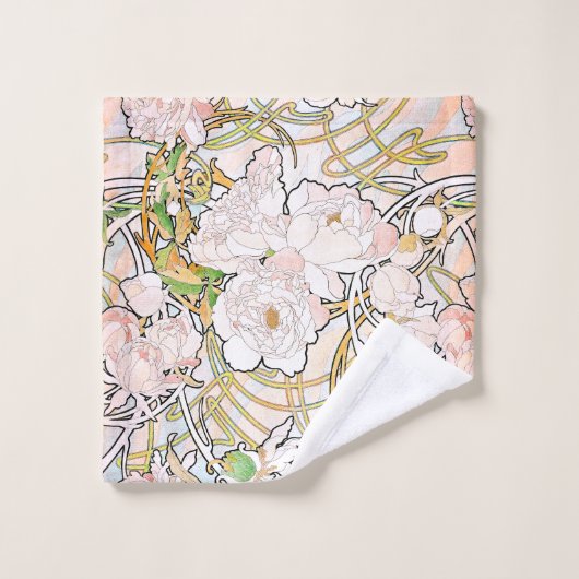 Kunst Nouveau Mucha Badhandtuch Set (Waschlappen)