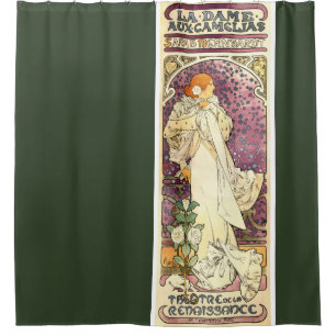 Kunst Nouveau Mucha Bernhardt Blumen-Duschvorhang Duschvorhang