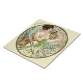 Kunst Nouveau Mucha Kalender April Fliese (Seite)