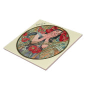 Kunst Nouveau Mucha Kalender-August Fliese (Seite)