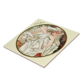 Kunst Nouveau Mucha Kalender-März Fliese (Seite)