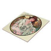 Kunst Nouveau Mucha Kalender Oktober Fliese (Seite)