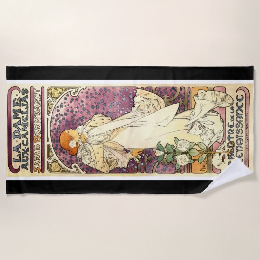Kunst Nouveau Mucha Sarah Bernhardt Badetuch (Vorderseite)