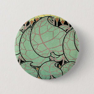Kunst Nouveau Muster #10 Button