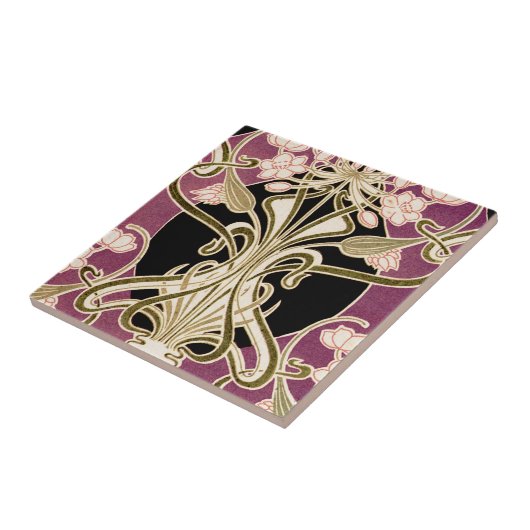 Kunst Nouveau Muster #2 Fliese (Seite)