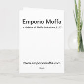 Kunst Nouveau Muster #3 bei Emporio Moffa Karte (Rückseite)