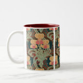 Kunst Nouveau Muster #4 bei Emporio Moffa Zweifarbige Tasse (Links)