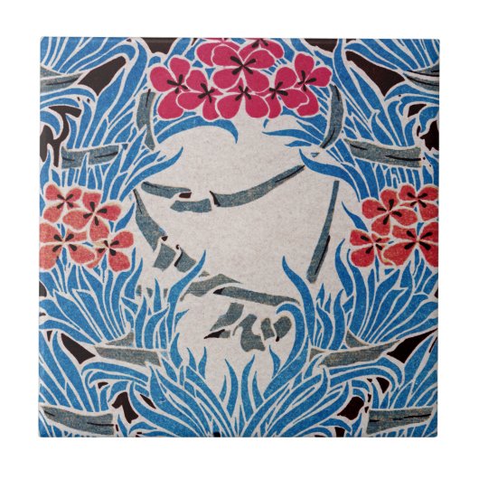 Kunst Nouveau Muster #6 Fliese (Vorderseite)