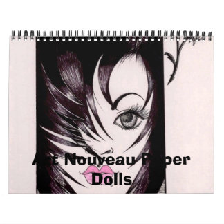 Kunst Nouveau Papierpuppen-Kalender Kalender