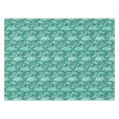 Kunst Nouveau Pfau-Druck, Türkis und Aqua Tischdecke (Vorderseite (Horizontal))