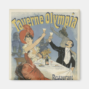 Kunst Nouveau Plakat-Magneten - Restaurant Magnet