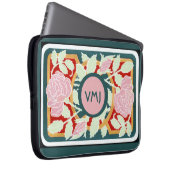 Kunst Nouveau Rebe w/Monogram Laptopschutzhülle (Vorne Rechts)
