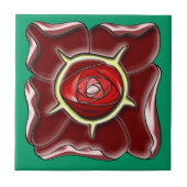 Kunst Nouveau Rose Fliese (Vorderseite)