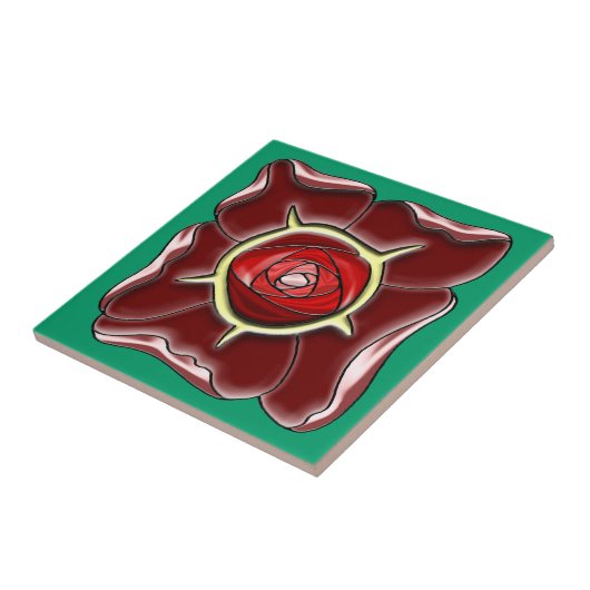 Kunst Nouveau Rose Fliese (Seite)