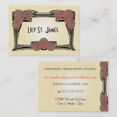 Kunst Nouveau Rosen-Chubby Karte (Vorne/Hinten)