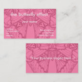 Kunst Nouveau Rosen-Schmetterling Visitenkarte (Vorne/Hinten)