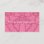 Kunst Nouveau Rosen-Schmetterling Visitenkarte (Rückseite)