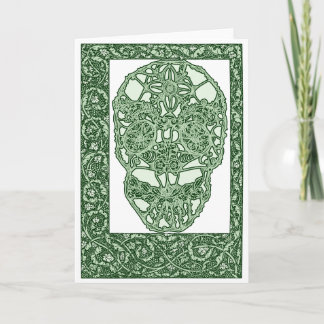 Kunst Nouveau Schädel Green Day der Toten Karte