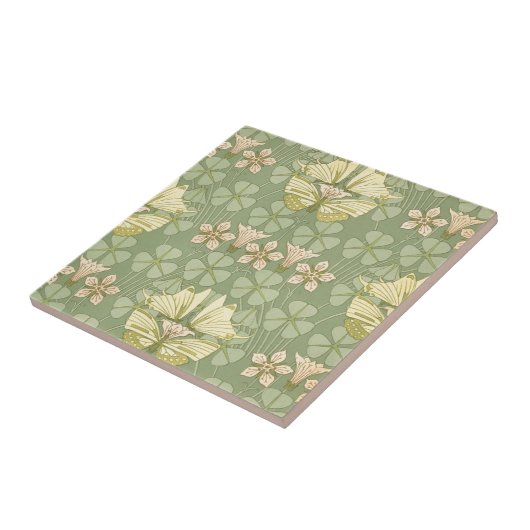 Kunst nouveau Schmetterlinge Fliese (Seite)