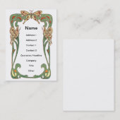 Kunst Nouveau Schmetterlings-Rahmen Visitenkarte (Vorne/Hinten)