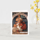 Kunst Nouveau Schokoladen-Anmerkungs-oder Karte (Gelbe Blume)
