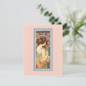 Kunst Nouveau schöne Braut-Duschen-Einladung Einladung (Stehend Vorderseite)