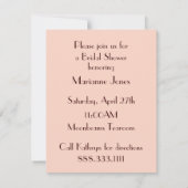 Kunst Nouveau schöne Braut-Duschen-Einladung Einladung (Rückseite)