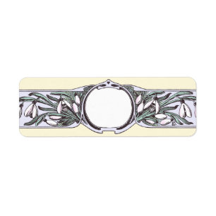 Kunst Nouveau Snowdrop Blumen-im Garten