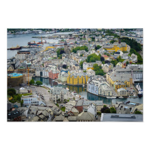 Kunst Nouveau Stadt Alesund, Norwegen-Fotodruck Fotodruck