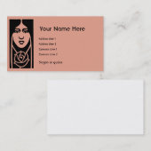 Kunst Nouveau stellen und Blumen-Geschäfts-Karte Visitenkarte (Vorne/Hinten)