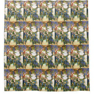 Kunst Nouveau Tiffany beflecktes Duschvorhang
