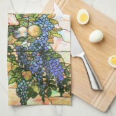 Kunst Nouveau Tiffany Buntglas-Natur Handtuch (Viertel Falte)