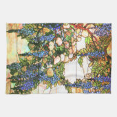 Kunst Nouveau Tiffany Buntglas-Natur Handtuch (Horizontal)