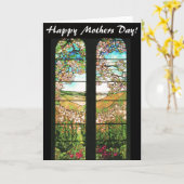 Kunst Nouveau Tiffany Buntglas-Natur Karte (Gelbe Blume)