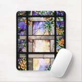 Kunst Nouveau Tiffany Buntglas-Natur Mousepad (Mit Mouse)