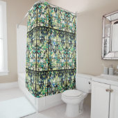 Kunst Nouveau Tiffany Buntglas-Weinberg-Trauben Duschvorhang (Beispiel)