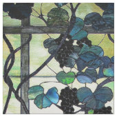 Kunst Nouveau Tiffany Buntglas-Weinstock-Gewebe Stoff (Muster)