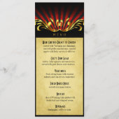 Kunst Nouveau Vegas Abendessen-Menürot Menükarte (Vorderseite)