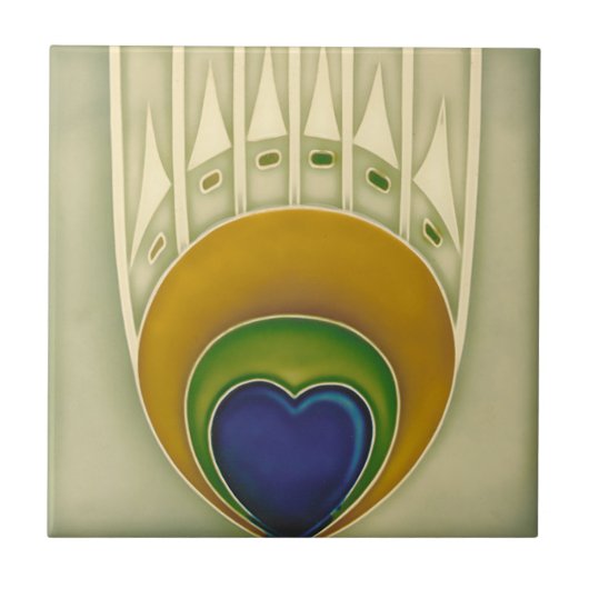 Kunst Nouveau Vintage Fliese (Vorderseite)